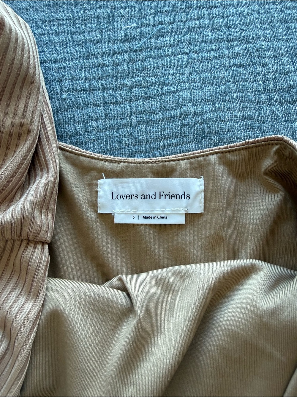 Lovers + Friends Beige Strapless Bandeau Top